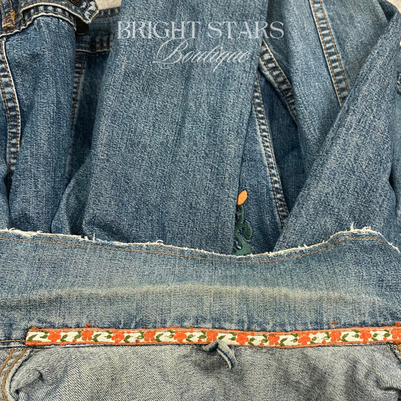 Rare Embroidered Denim Jacket ASO Joey Potter Dawsons Creek Vintage Casual - Picture 11 of 11